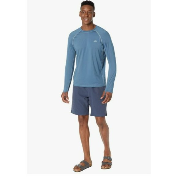 L.L. Bean Men's Swift River Cooling Long Sleeve Rash Guard Regular Size Large - Picture 3 of 12